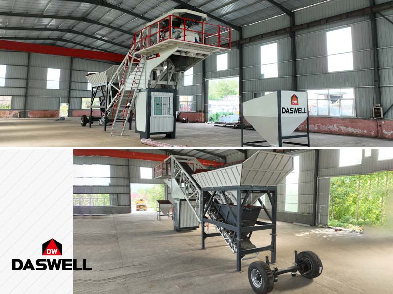 3D pictures of Daswell mobile concrete batching plant