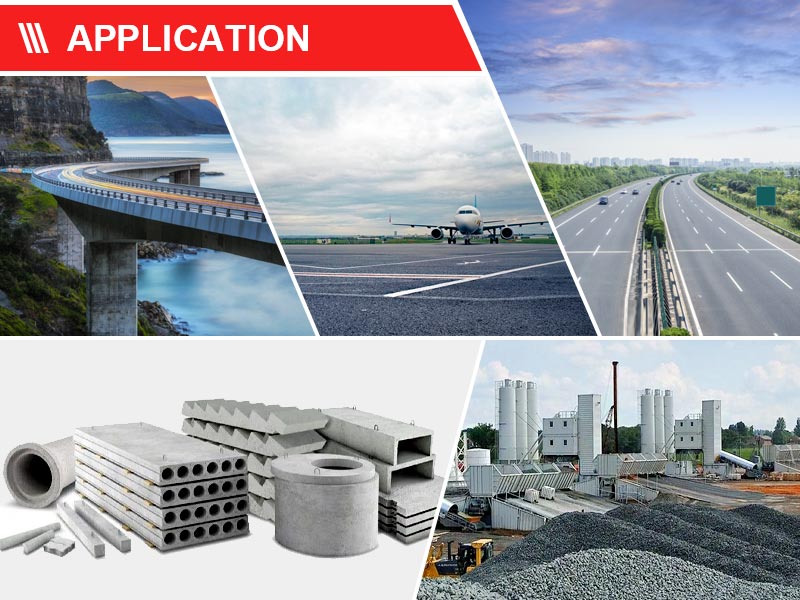 applications and uses area of Daswell concrete batching plant