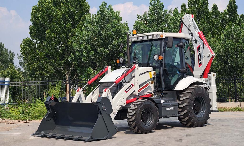 Retroexcavadora, toma real