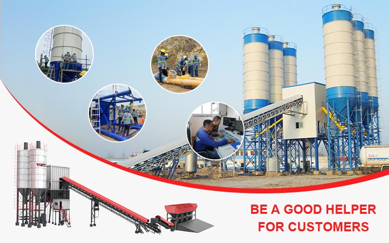 Daswell service for stationary concrete batching plant