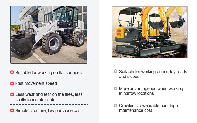 differences between wheel loader and crawler loader