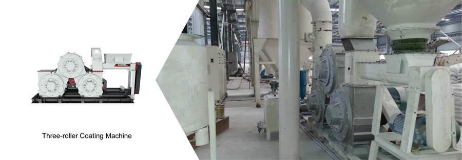 Máquina de recubrimiento de tres rodillos máquina de recubrimiento de tres rodillos