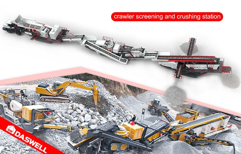 Track-mounted crusher screening plant Track-mounted crusher screening plant