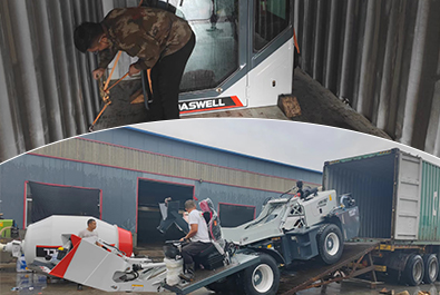 Two sets of self loading mixer delivered to indonesia 5 transport two self loading mixer to Indonesia