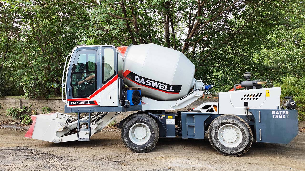 using concrete mixer for construction