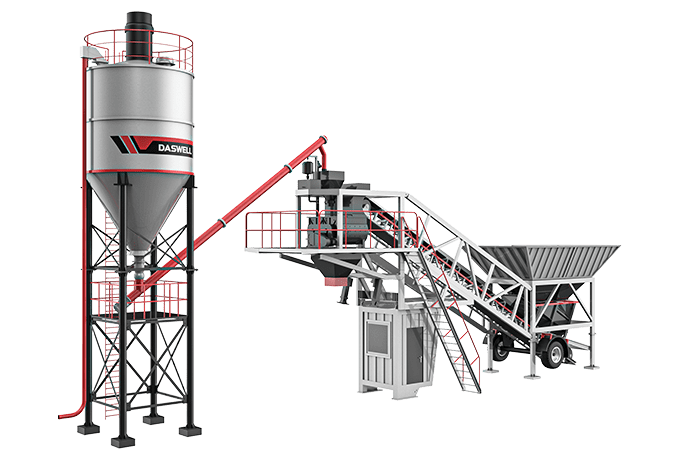 Daswell mobile concrete batching plant