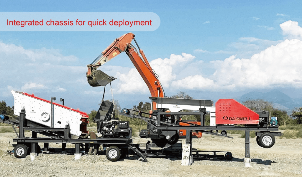 Integrated chassis for mini crusher deployment Integrated chassis for mini crusher deployment