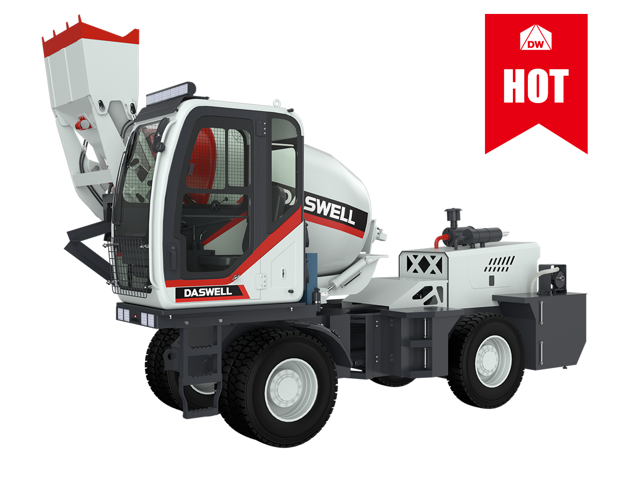 Concrete machinery 8 self loading concrete mixer hot