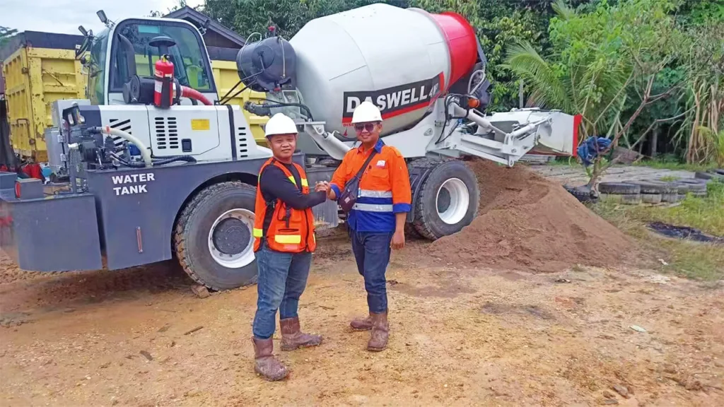 Daswell slm4 self loading concrete mixer in merauke, papua 1 Daswell SLM4 for Indonesian Customer 1024x576 jpg