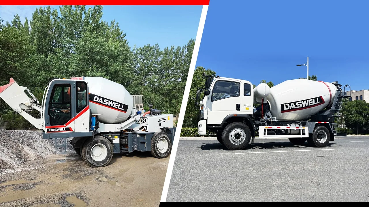 Difference between self loading mxier and concrete mixer truck